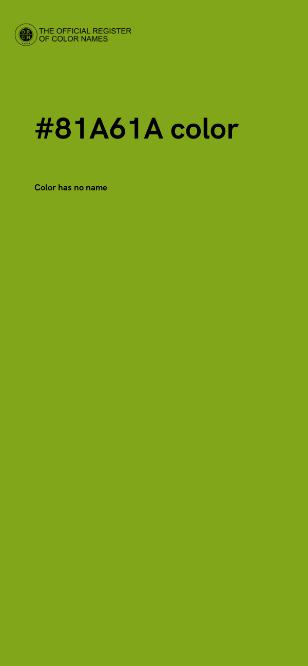 #81A61A color image