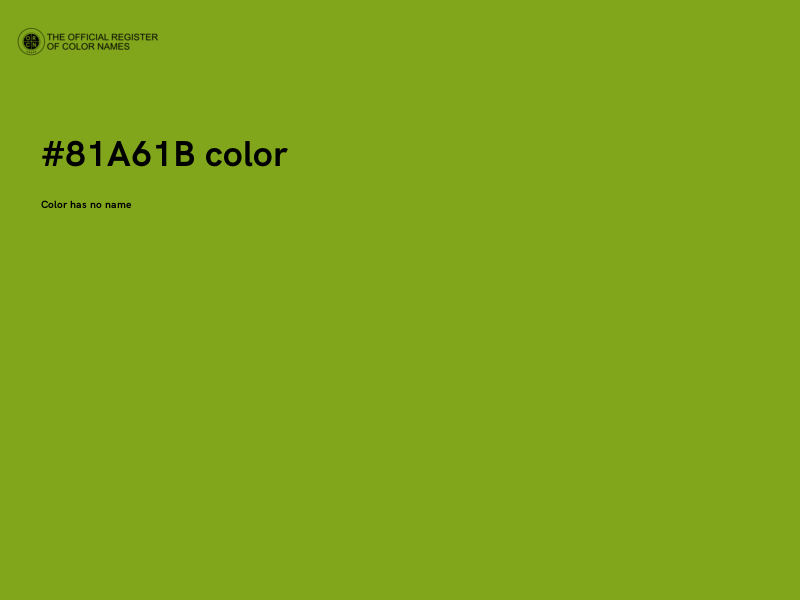 #81A61B color image