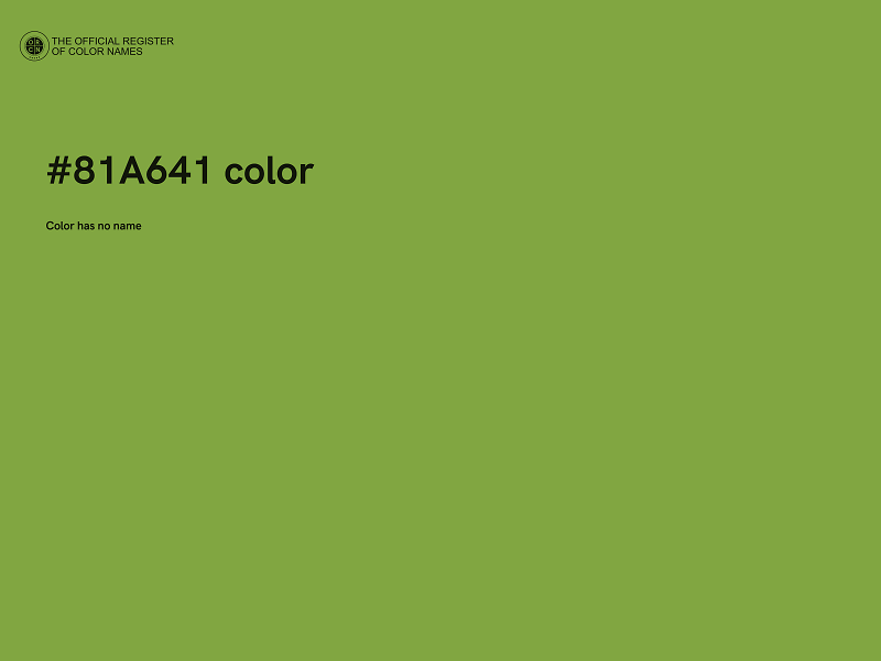 #81A641 color image