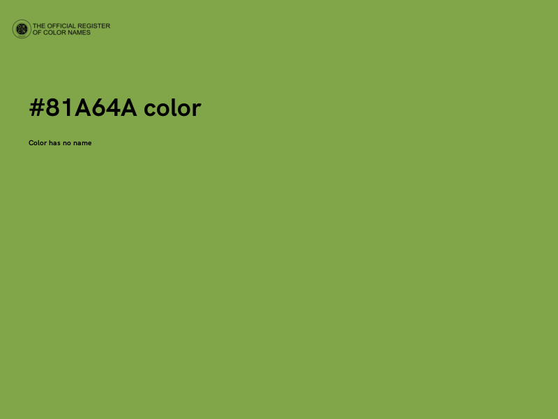 #81A64A color image