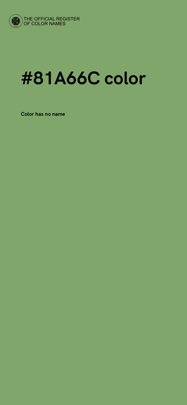 #81A66C color image