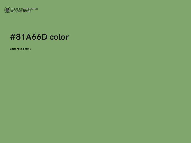 #81A66D color image