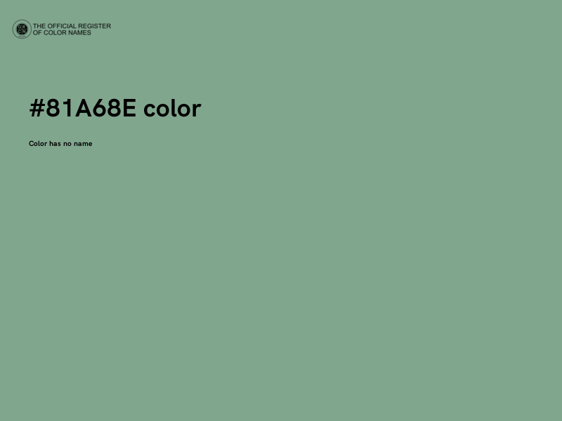 #81A68E color image