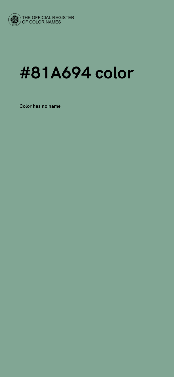 #81A694 color image