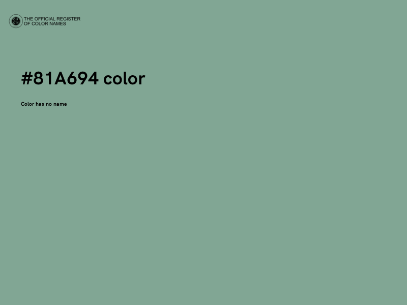 #81A694 color image