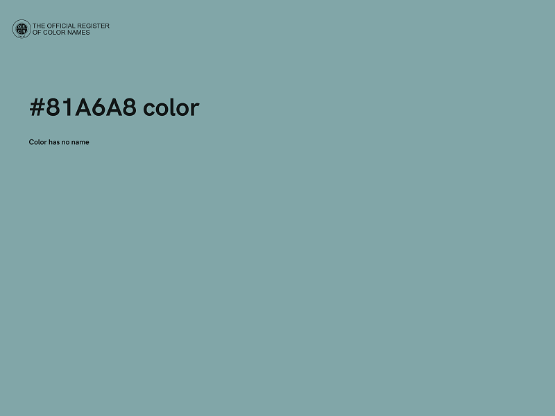 #81A6A8 color image