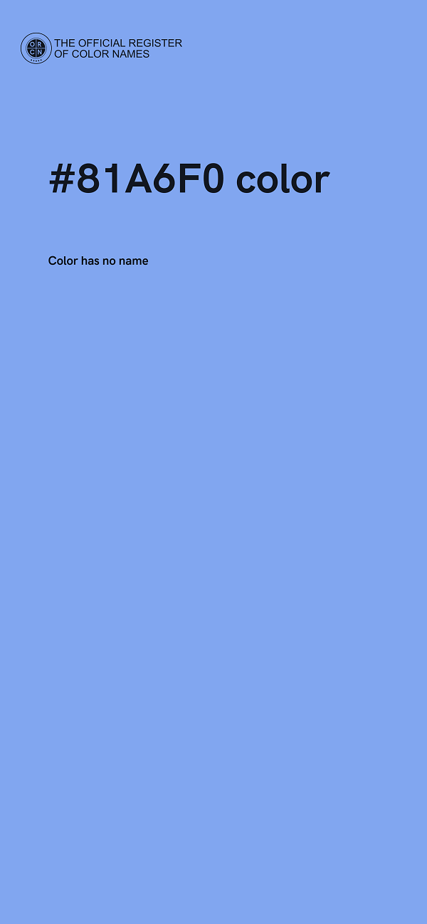 #81A6F0 color image
