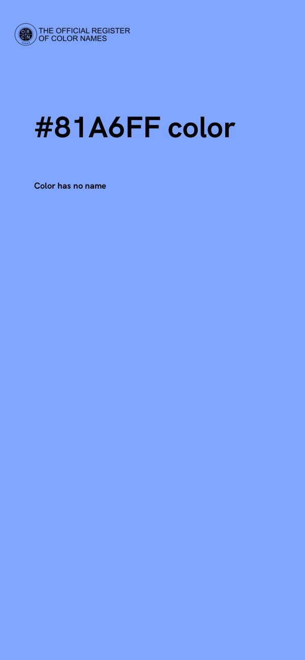 #81A6FF color image