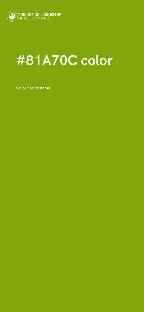 #81A70C color image
