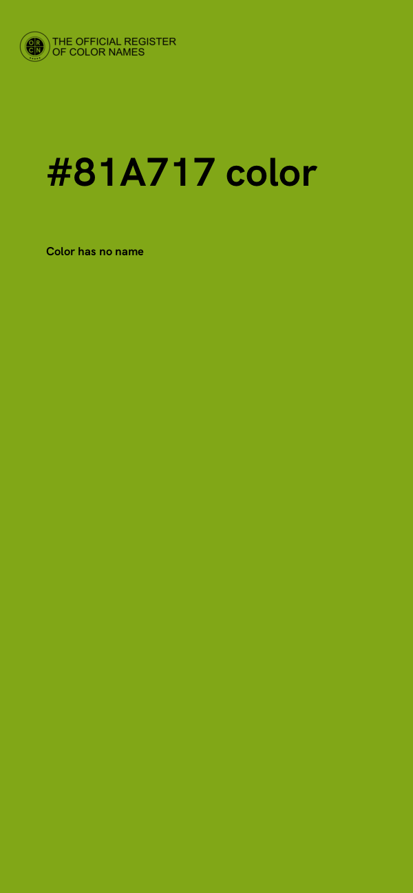 #81A717 color image