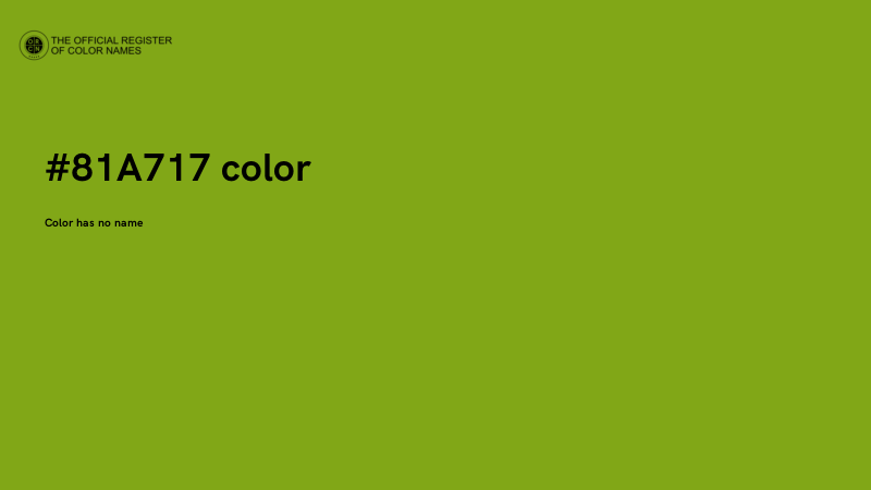 #81A717 color image