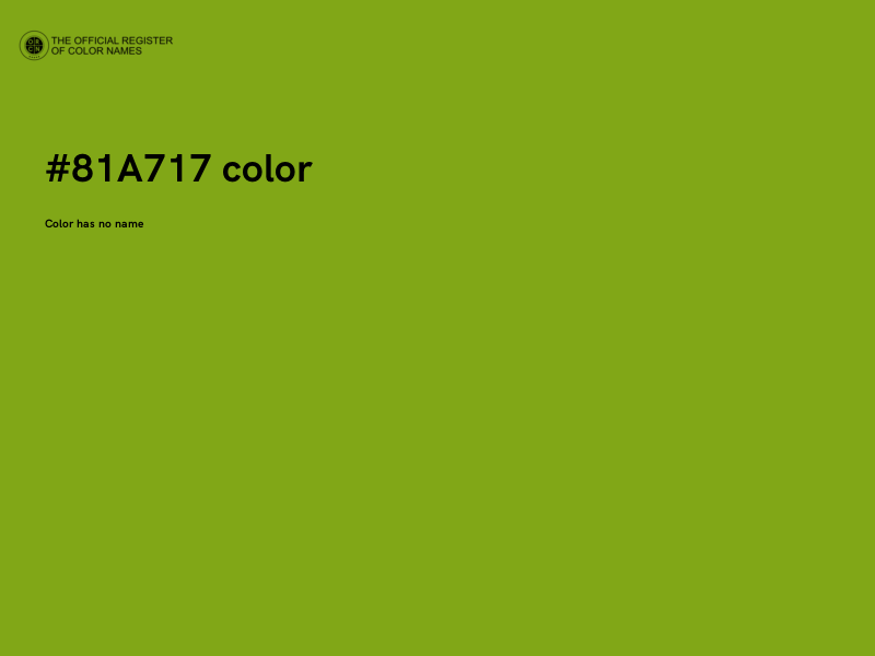 #81A717 color image
