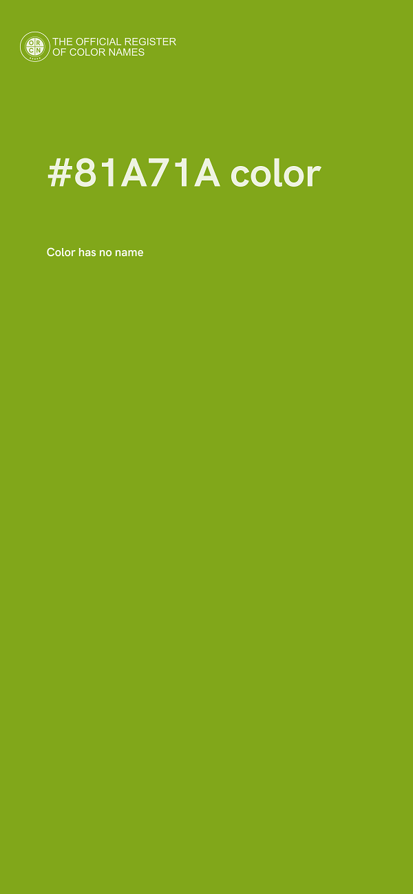 #81A71A color image