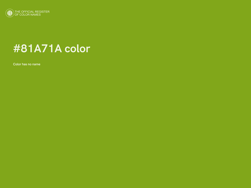 #81A71A color image