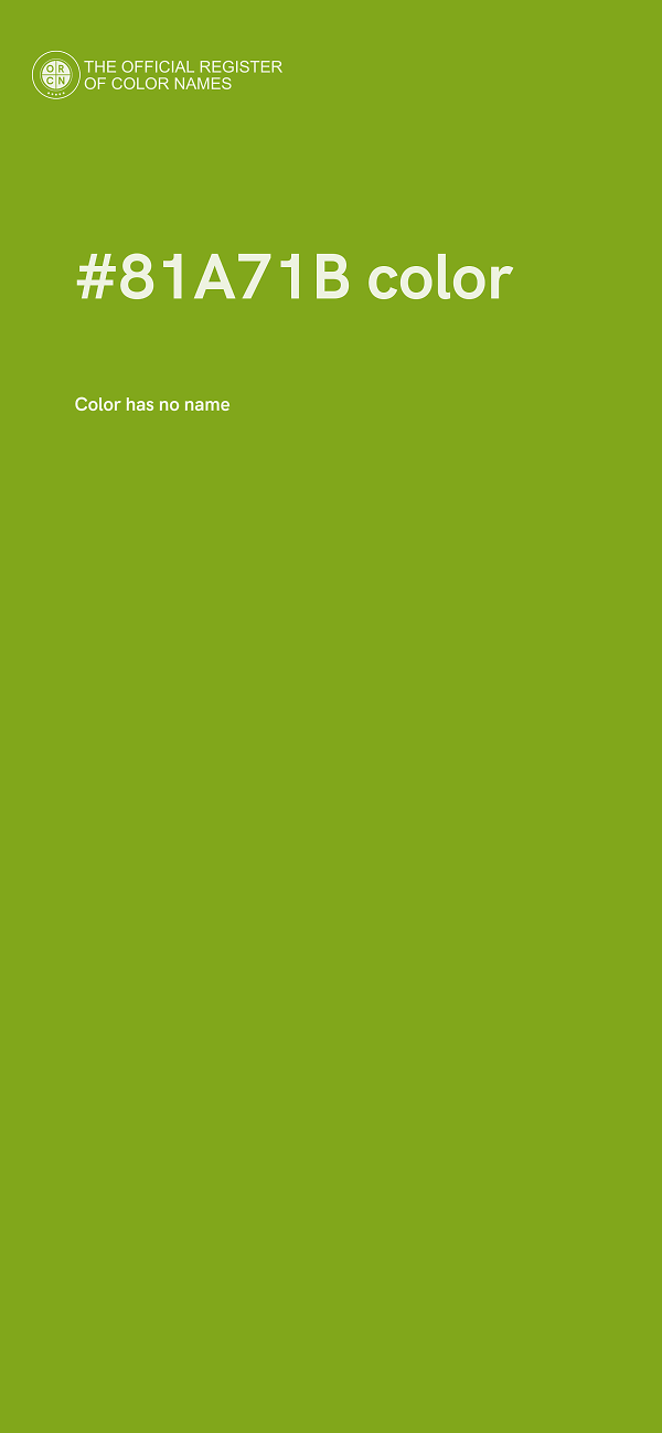#81A71B color image