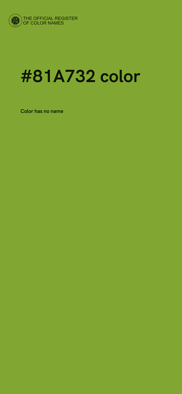 #81A732 color image