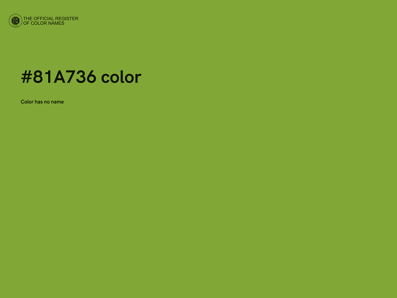 #81A736 color image