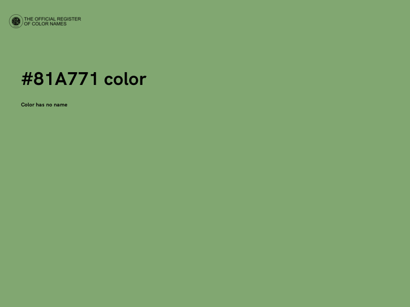 #81A771 color image
