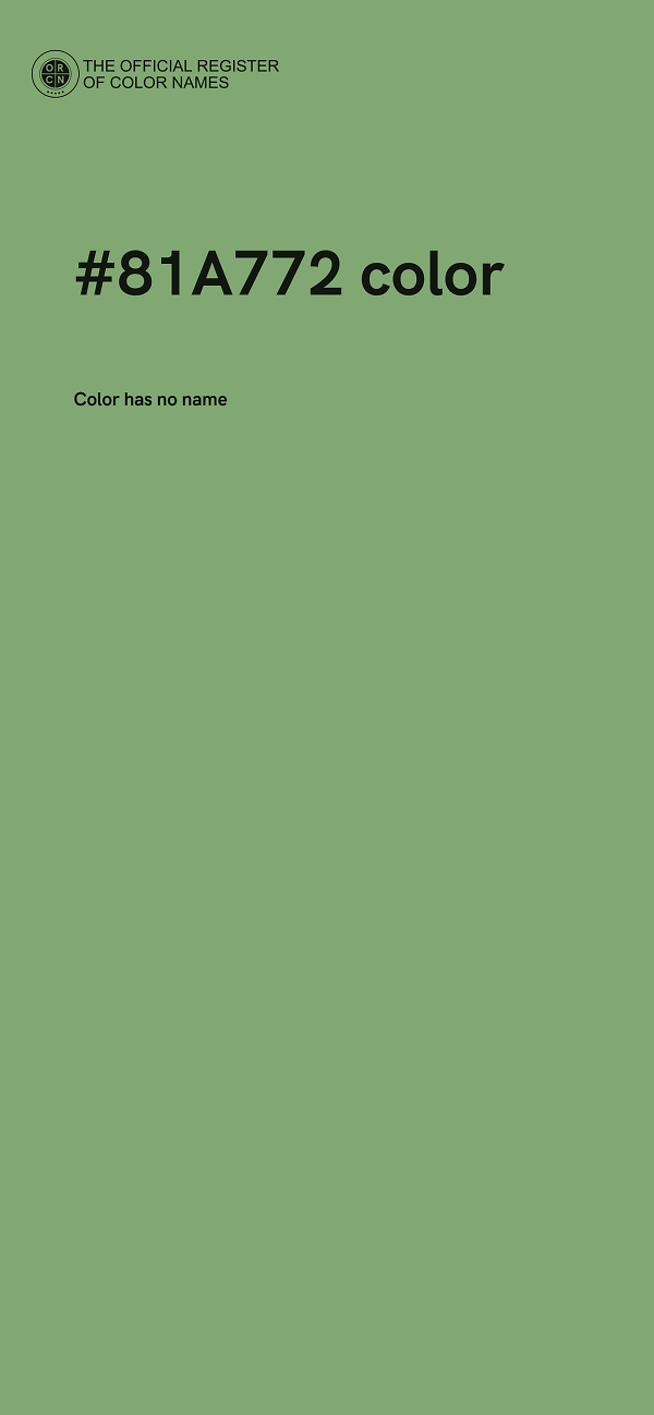 #81A772 color image