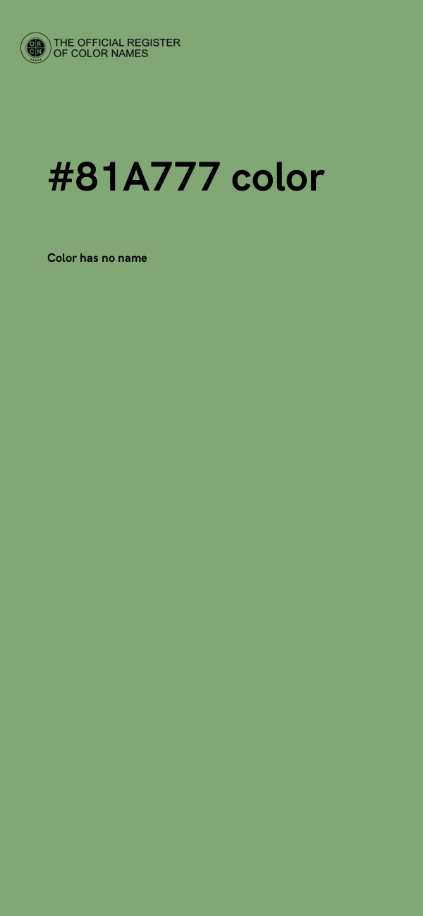 #81A777 color image