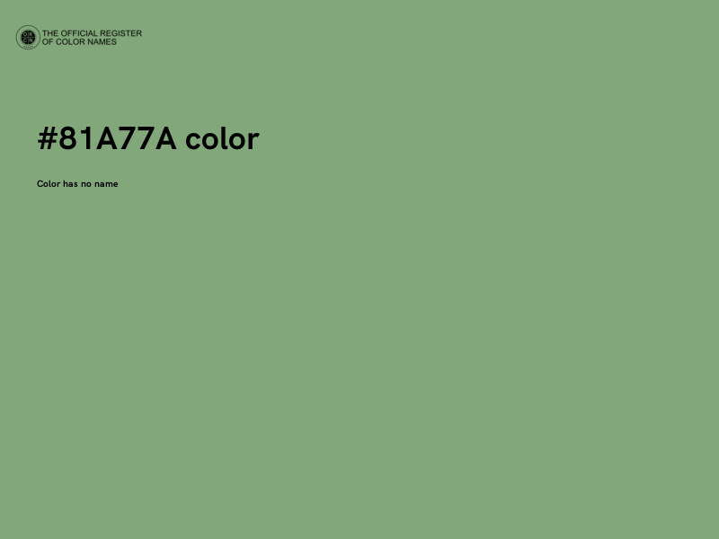 #81A77A color image