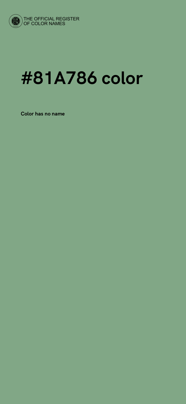 #81A786 color image