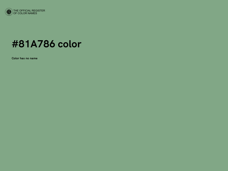 #81A786 color image