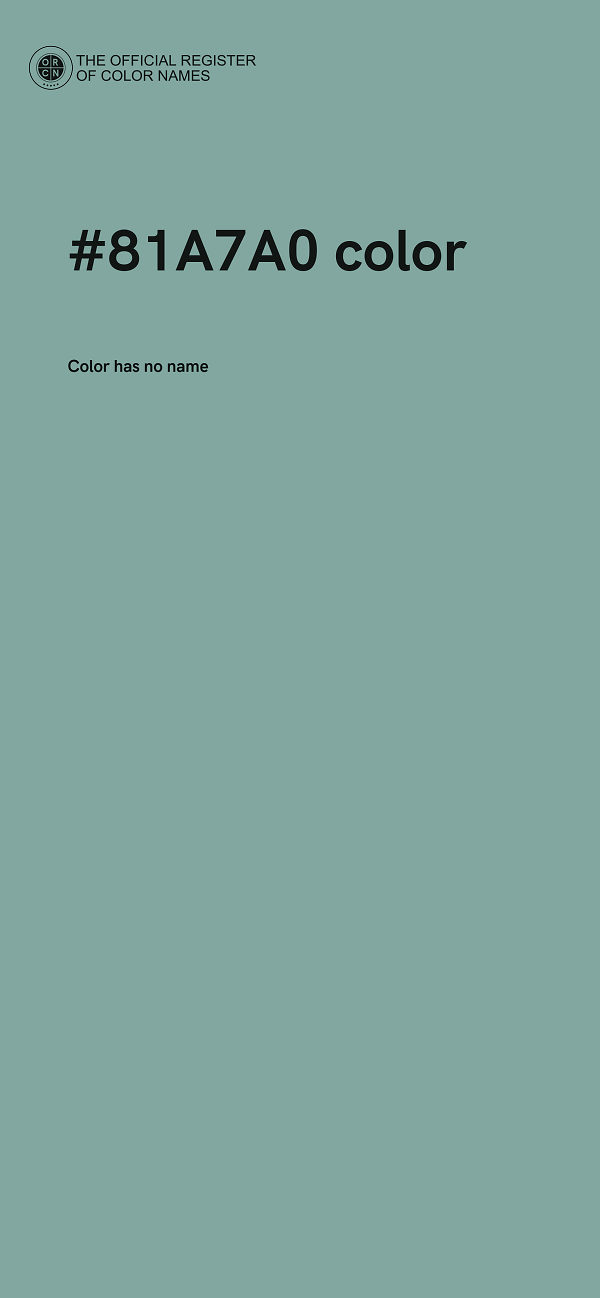 #81A7A0 color image