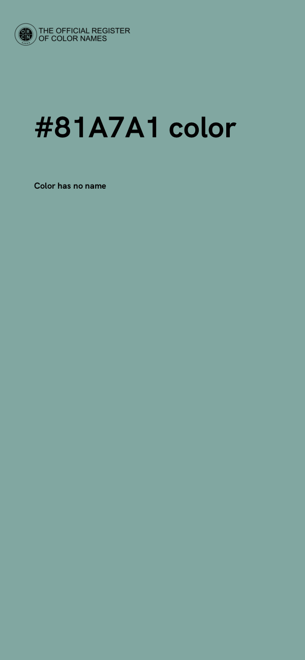 #81A7A1 color image
