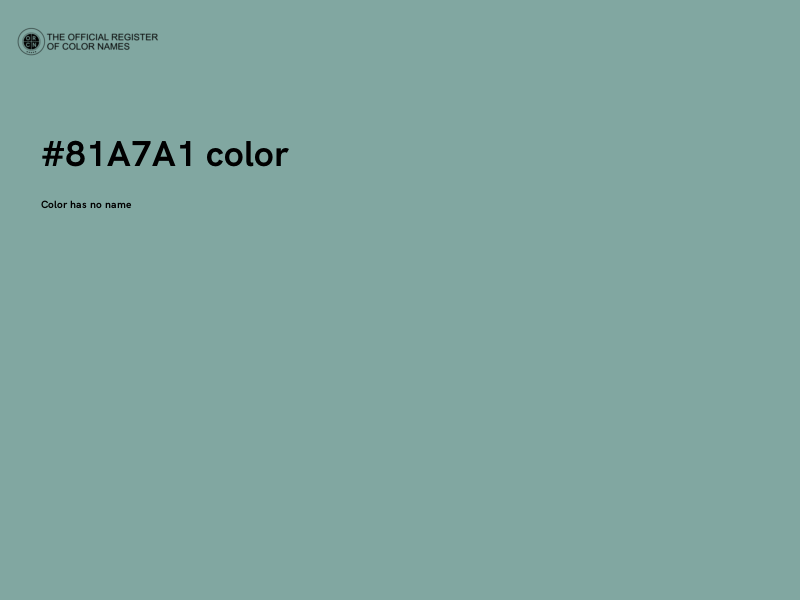 #81A7A1 color image