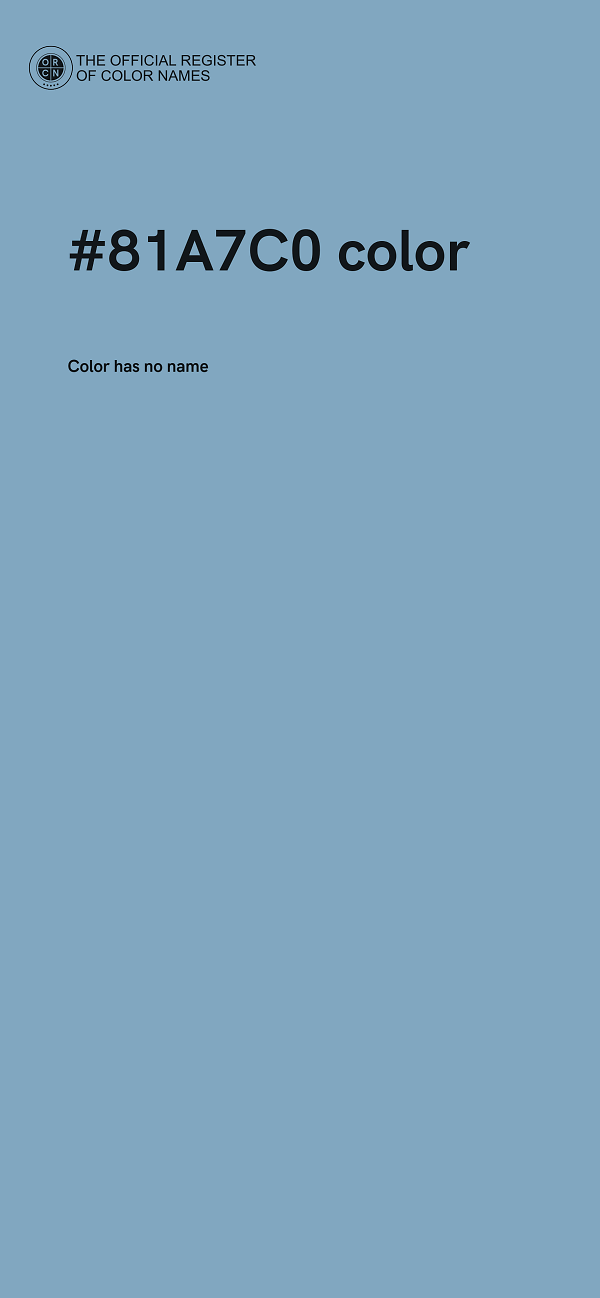 #81A7C0 color image