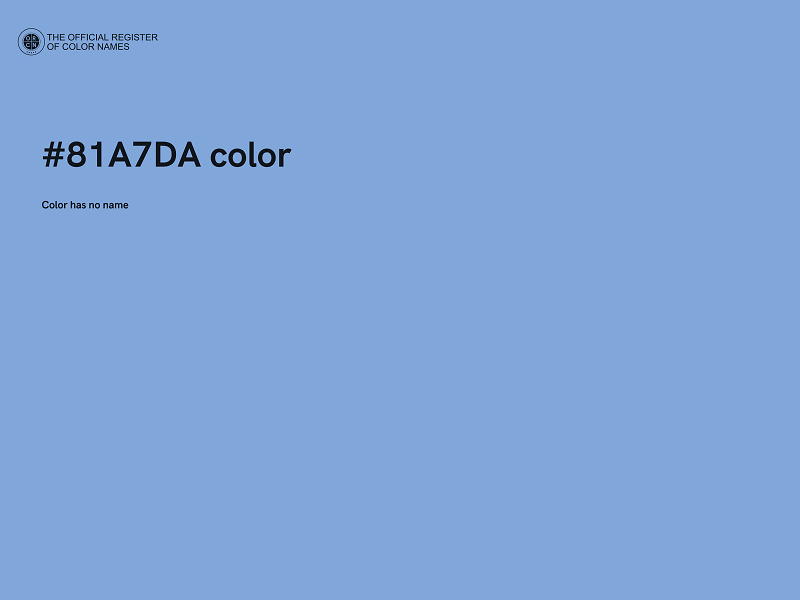 #81A7DA color image