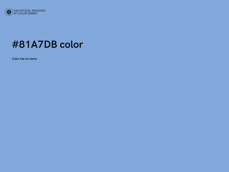 #81A7DB color image