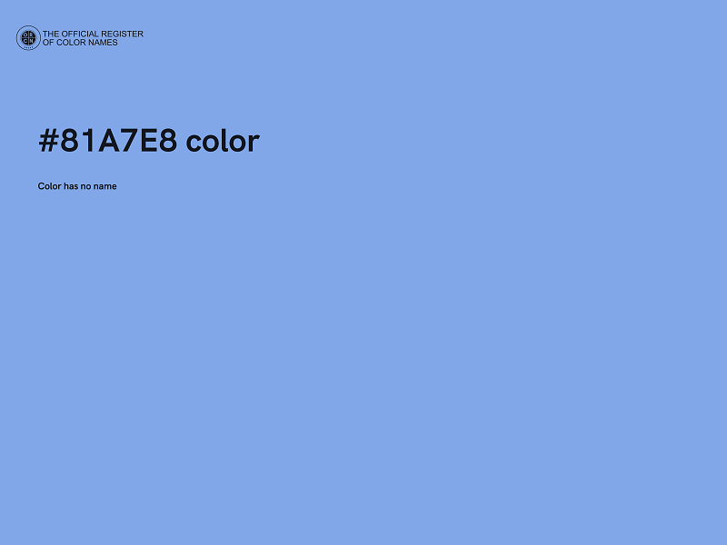 #81A7E8 color image