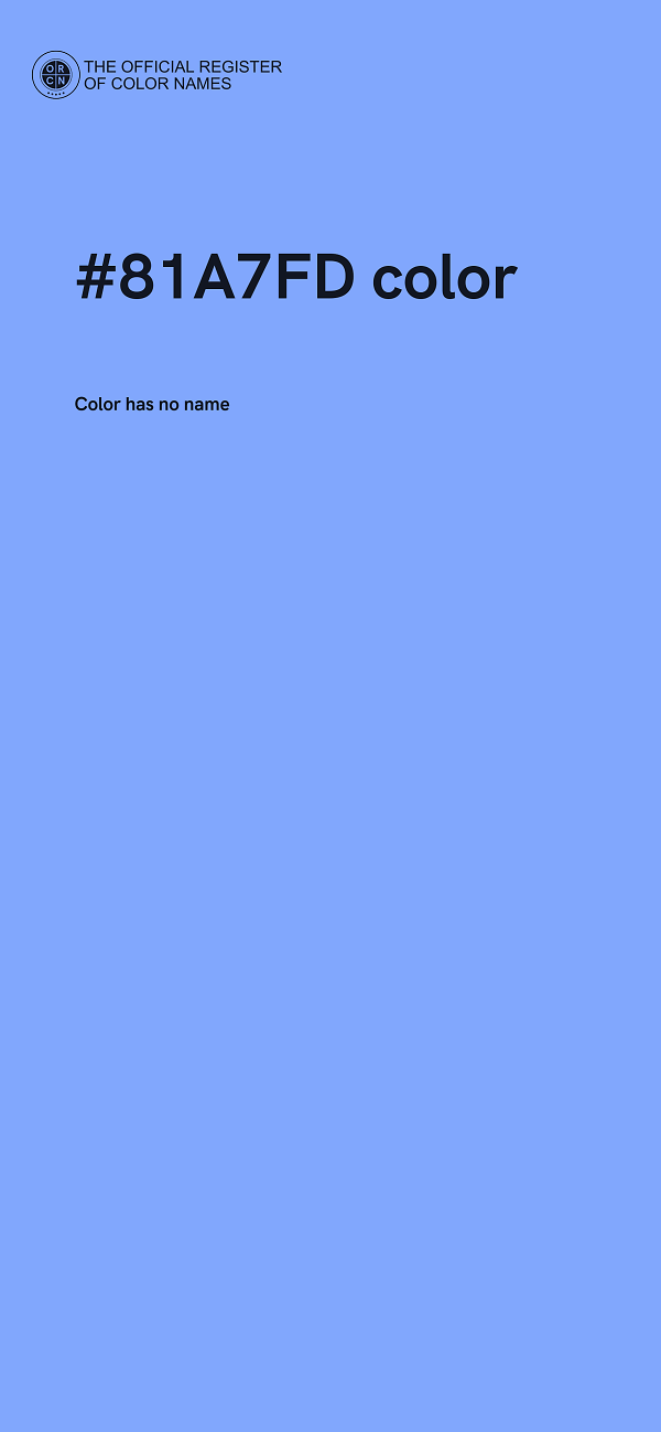 #81A7FD color image