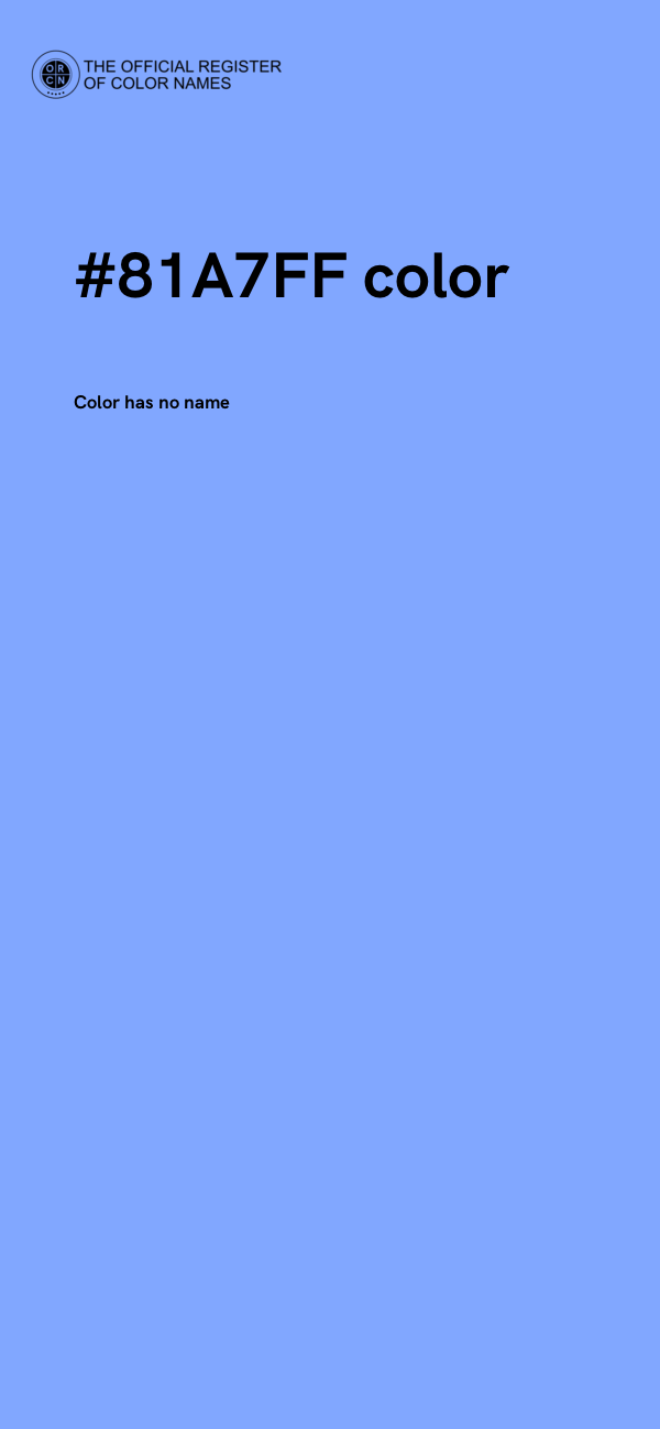 #81A7FF color image