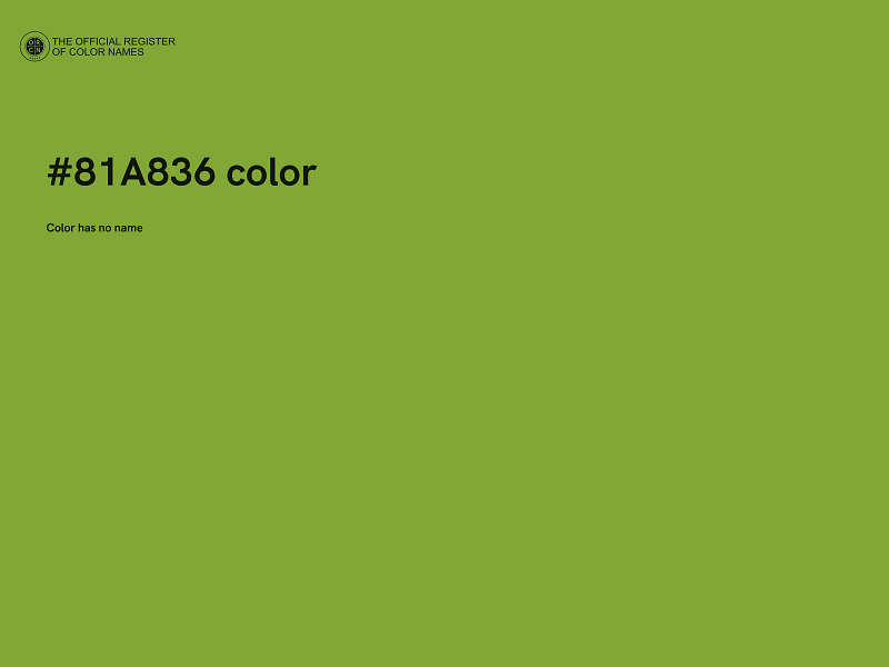#81A836 color image