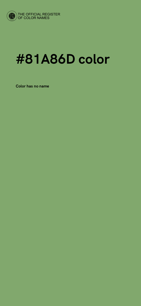 #81A86D color image