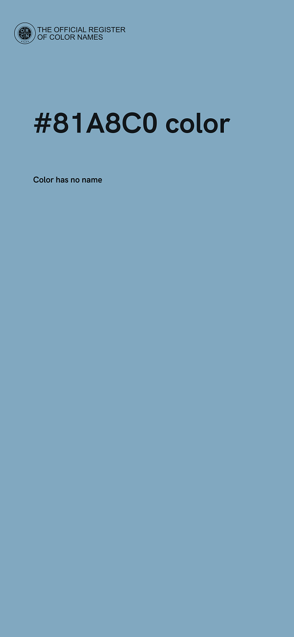 #81A8C0 color image