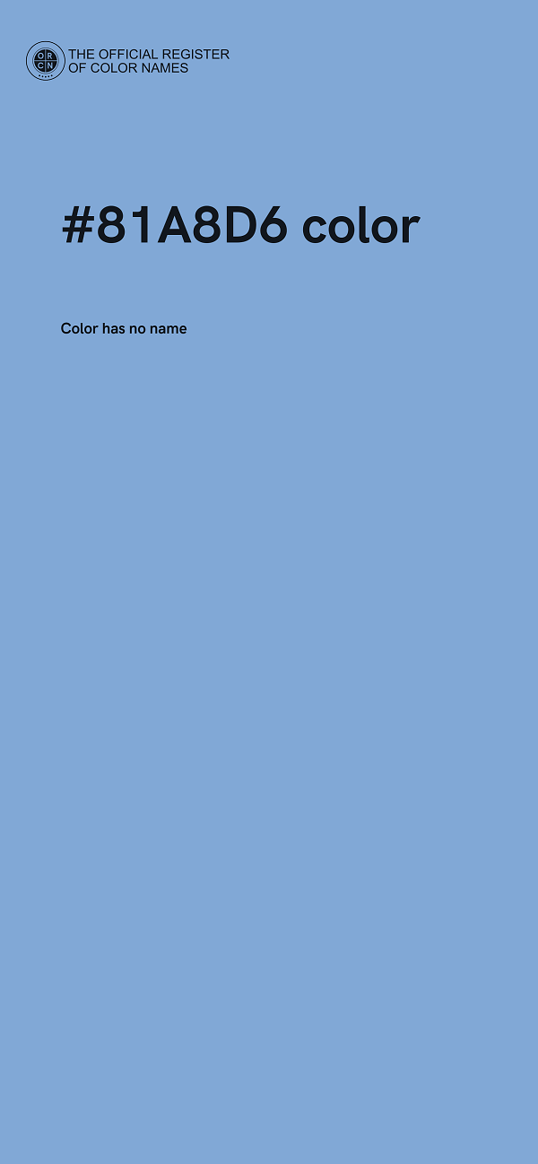 #81A8D6 color image