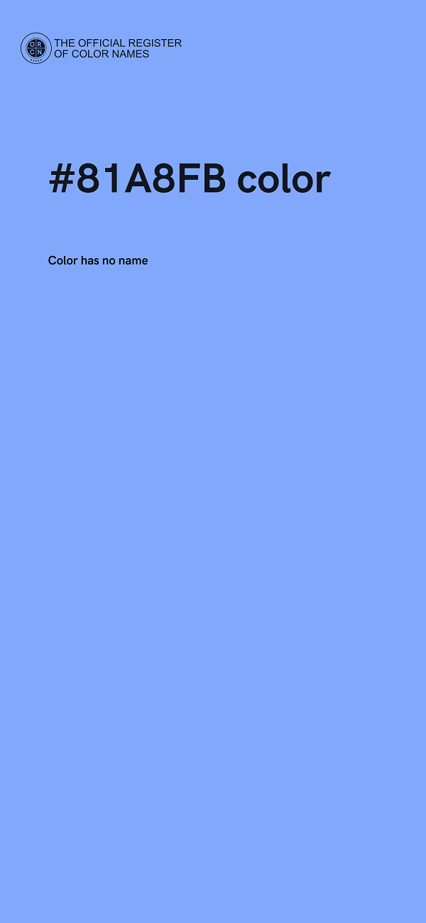 #81A8FB color image