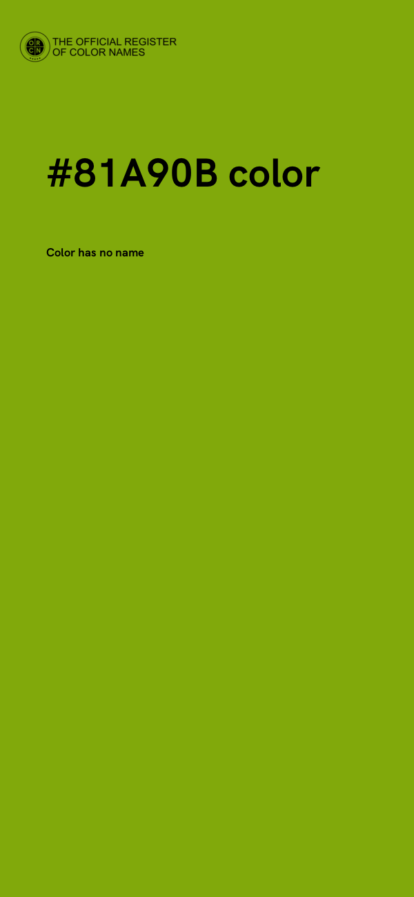 #81A90B color image
