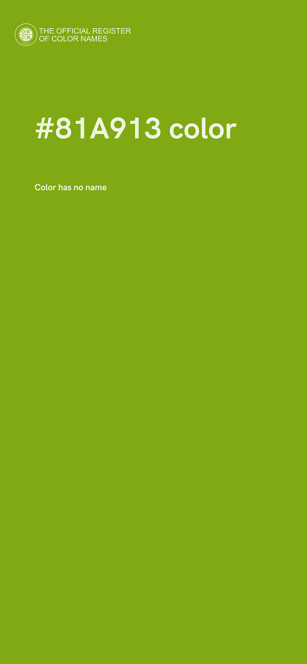 #81A913 color image