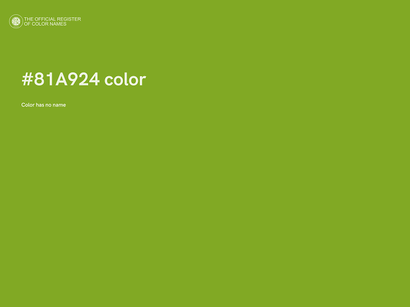 #81A924 color image