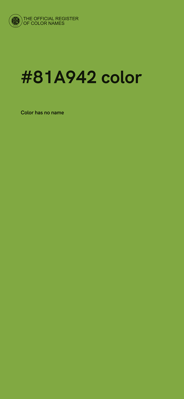#81A942 color image