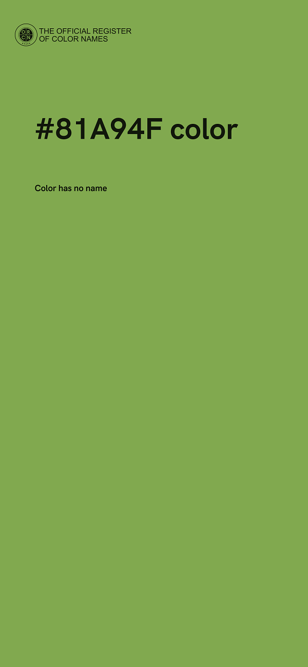 #81A94F color image
