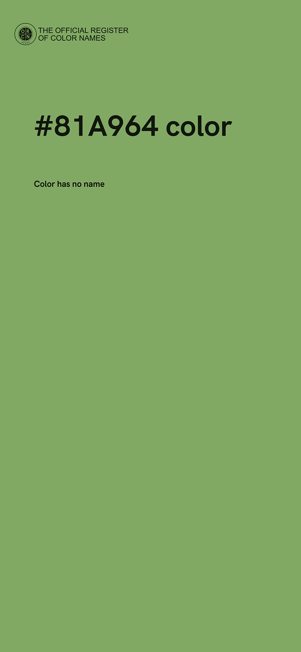#81A964 color image