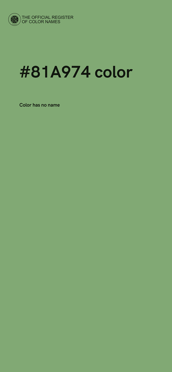 #81A974 color image
