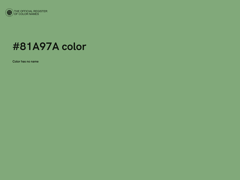 #81A97A color image