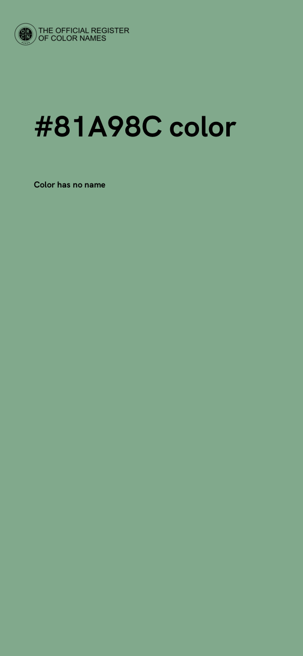 #81A98C color image